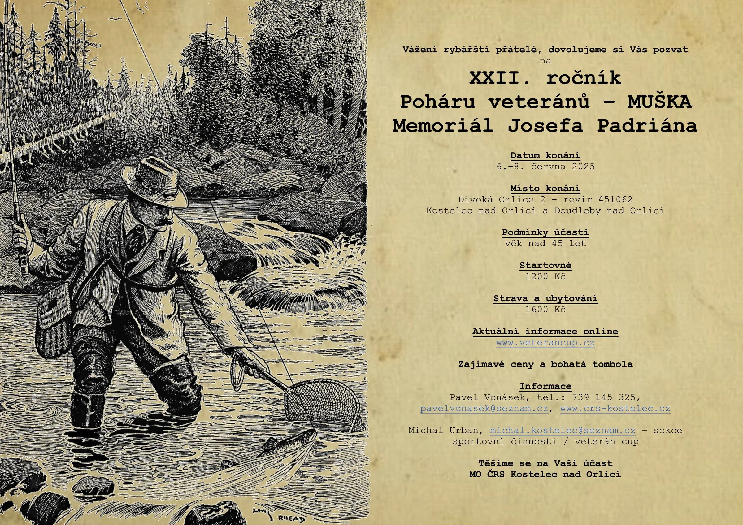 Pozvánka na XX. ročník Poháru veteránů – MUŠKA
